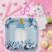 Baby shower - Baby flesje - bloemen luis Papieren Bordje (Feest)