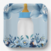 Baby shower - Baby flesje - bloemen luis Papieren Bordje (Voorkant)