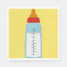 Baby shower- Baby flesje op gele luis