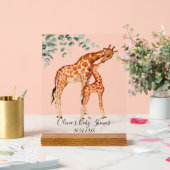Baby shower baby giraffe acryl bord (Huwelijk)