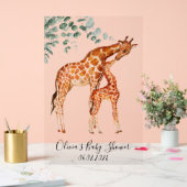 Baby shower baby giraffe acryl bord (Huwelijk)