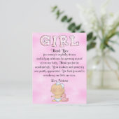 Baby shower Baby Girl Briefkaart (Staand voorkant)