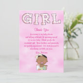 baby shower Baby Girl Ethnic Kaart (Staand voorkant)