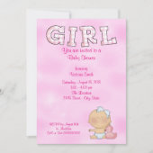 Baby shower Baby Girl Kaart (Voorkant)