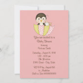 Baby shower Baby Girl Penguin Kaart (Voorkant)