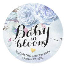 Baby shower Baby in Bloom Boho Flowers & Feathers