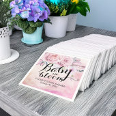 Baby shower Baby in Bloom Boho Flowers & Feathers Servet
