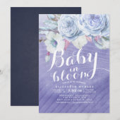 Baby shower Baby in Bloom Boho Flowers Kaart (Voorkant / Achterkant)