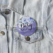 Baby shower Baby in Bloom Boho Flowers Ronde Button 7,6 Cm (In situ)