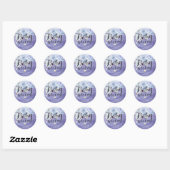 Baby shower Baby in Bloom Boho Flowers Ronde Sticker (Vel)