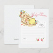  Baby shower Baby in Wieg Advice Kaart (Voorkant / Achterkant)