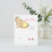  Baby shower Baby in Wieg Advice Kaart (Staand voorkant)
