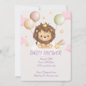 BABY SHOWER BABY LION UITNODIGING (Voorkant)