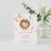 BABY SHOWER BABY LION UITNODIGING (Staand voorkant)