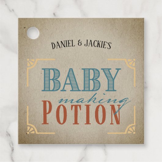 Baby shower Baby Making Potion Bedankjes Labels (Voorkant)