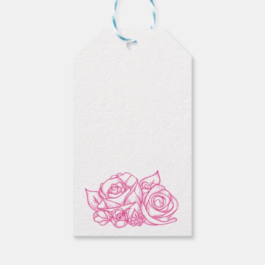 Baby shower Baby Making Potion Roze Dank u Cadeaulabel (Achterkant)