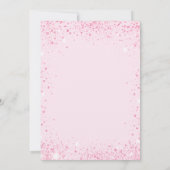 Baby Shower baby meisje roze glitters Kaart (Achterkant)