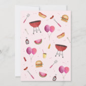 Baby shower Baby-Q (BBQ) voor de Uitnodiging van B (Achterkant)