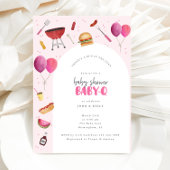 Baby shower Baby-Q (BBQ) voor de Uitnodiging van B