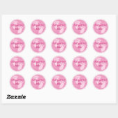 Baby shower Baby Roze Waterverf Custom Ronde Sticker (Vel)