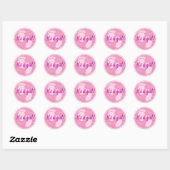 Baby shower Baby Roze Waterverf Custom Ronde Sticker (Vel)