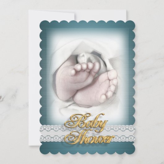 Baby shower baby schets kaart (Voorkant)