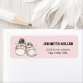 Baby shower baby schoenen etiket (Insitu)
