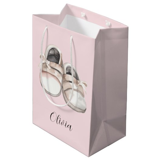 Baby shower baby schoenen medium cadeauzakje (Achterkant Gekanteld)