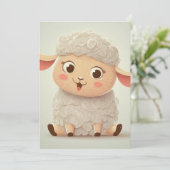 Baby shower Baby Sheep Blank Kaart (Staand voorkant)