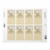 Baby shower "Baby & sterren" Bladzijde 8 Etiket (Full Sheet)