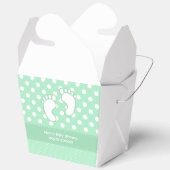 Baby shower Baby Voeten Polka Dot Bedankdoosjes (Open)