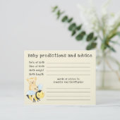 Baby shower Baby Voorspellingen en adviezen Briefkaart (Staand voorkant)