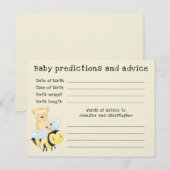 Baby shower Baby Voorspellingen en adviezen Briefkaart (Voorkant / Achterkant)