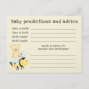 Baby shower Baby Voorspellingen en adviezen Briefkaart
