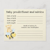 Baby shower Baby Voorspellingen en adviezen Briefkaart (Voorkant)