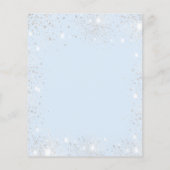 Baby shower babyblauwe jongen zilter glitter (Achterkant)