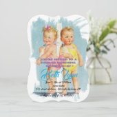 Baby Shower Babyfeest Bestemming Kaart (Staand voorkant)