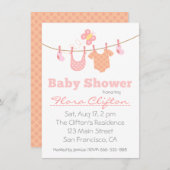 Baby shower - Babykleding op de kast Kaart (Voorkant / Achterkant)