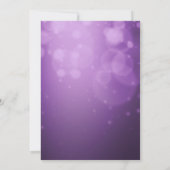 Baby shower Baby's Breath & String Lights Paars Kaart (Achterkant)