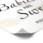 Baby shower baby's krijgen een lekkere kans poster (Hoek)