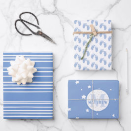baby shower babyspeelgoedpapier voor voetafdruk inpakpapier vel