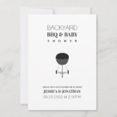 Baby shower Backyard BBQ Co-Ed Couples Simple Kaart (Voorkant)
