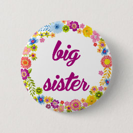 baby shower Badge - Big Sister Ronde Button 5,7 Cm