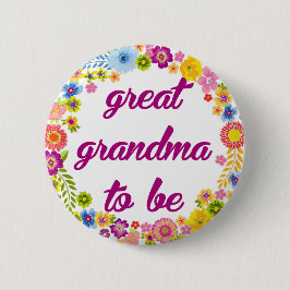 baby shower Badge - Grootmoeder om te worden Ronde Button 5,7 Cm