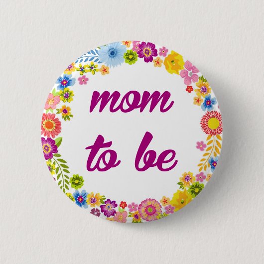 baby shower Badge - Mam om te worden Ronde Button 5,7 Cm (Voorkant)