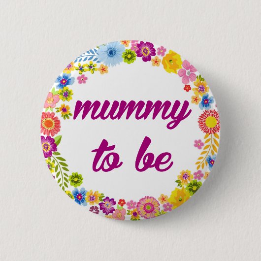baby shower Badge - Mummy om te worden Ronde Button 5,7 Cm (Voorkant)