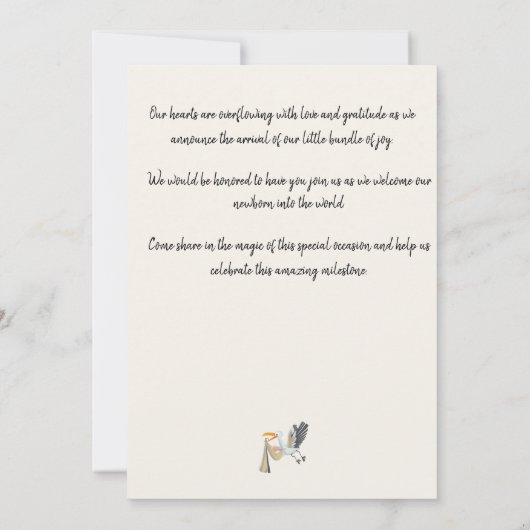 Baby shower Ballonuitnodiging Kaarten (Achterkant)