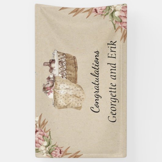  Baby shower Banner (Verticaal)
