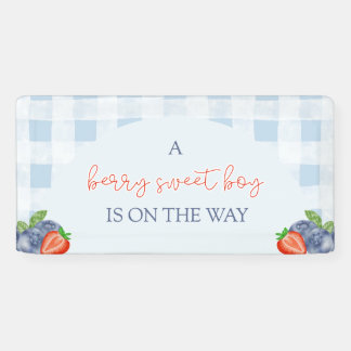 Baby Shower Banner Berry Sweet Jongen