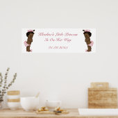  Baby shower Banner Etnische Princess Poster (Keuken)